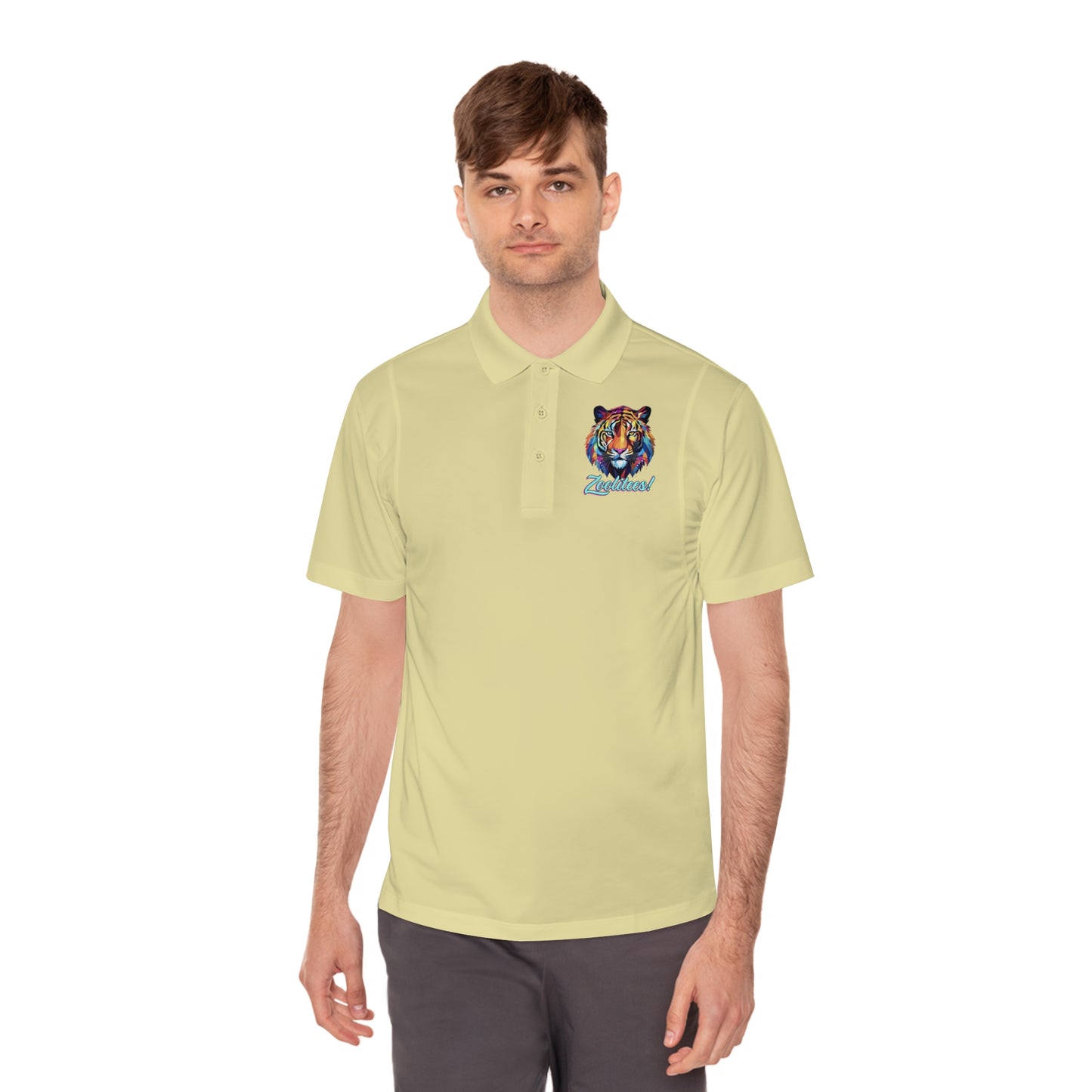 Lion Art Deco Logo Men's Sport Polo Shirt