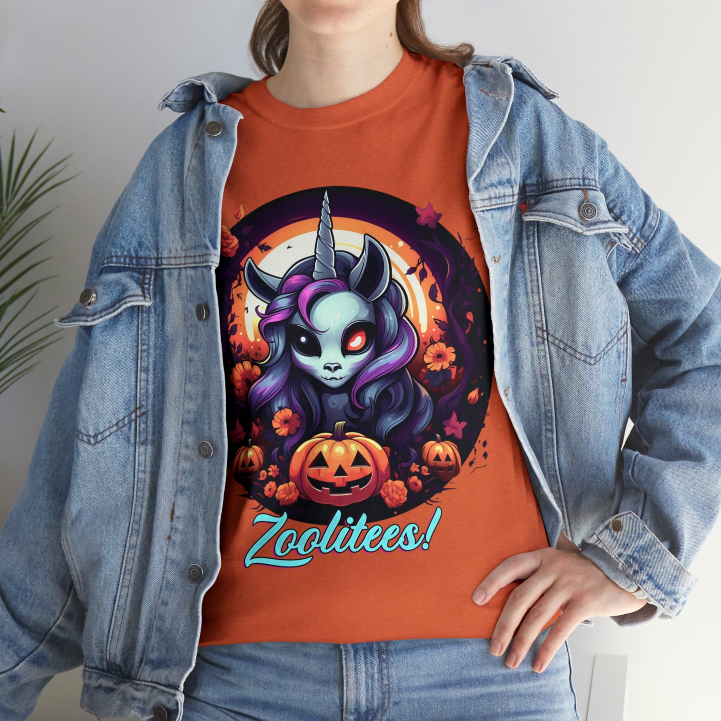 Halloween Unicorn Unisex Heavy Cotton Tee