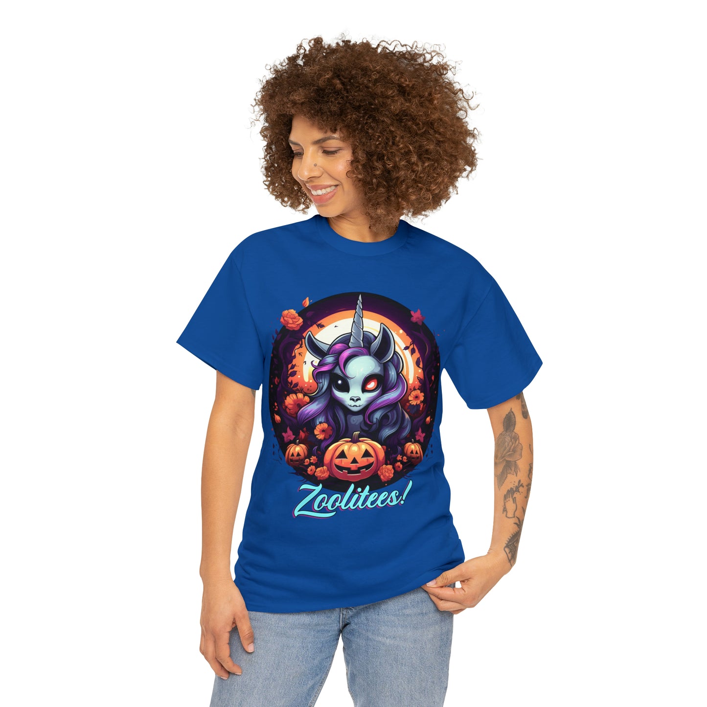 Halloween Unicorn Unisex Heavy Cotton Tee