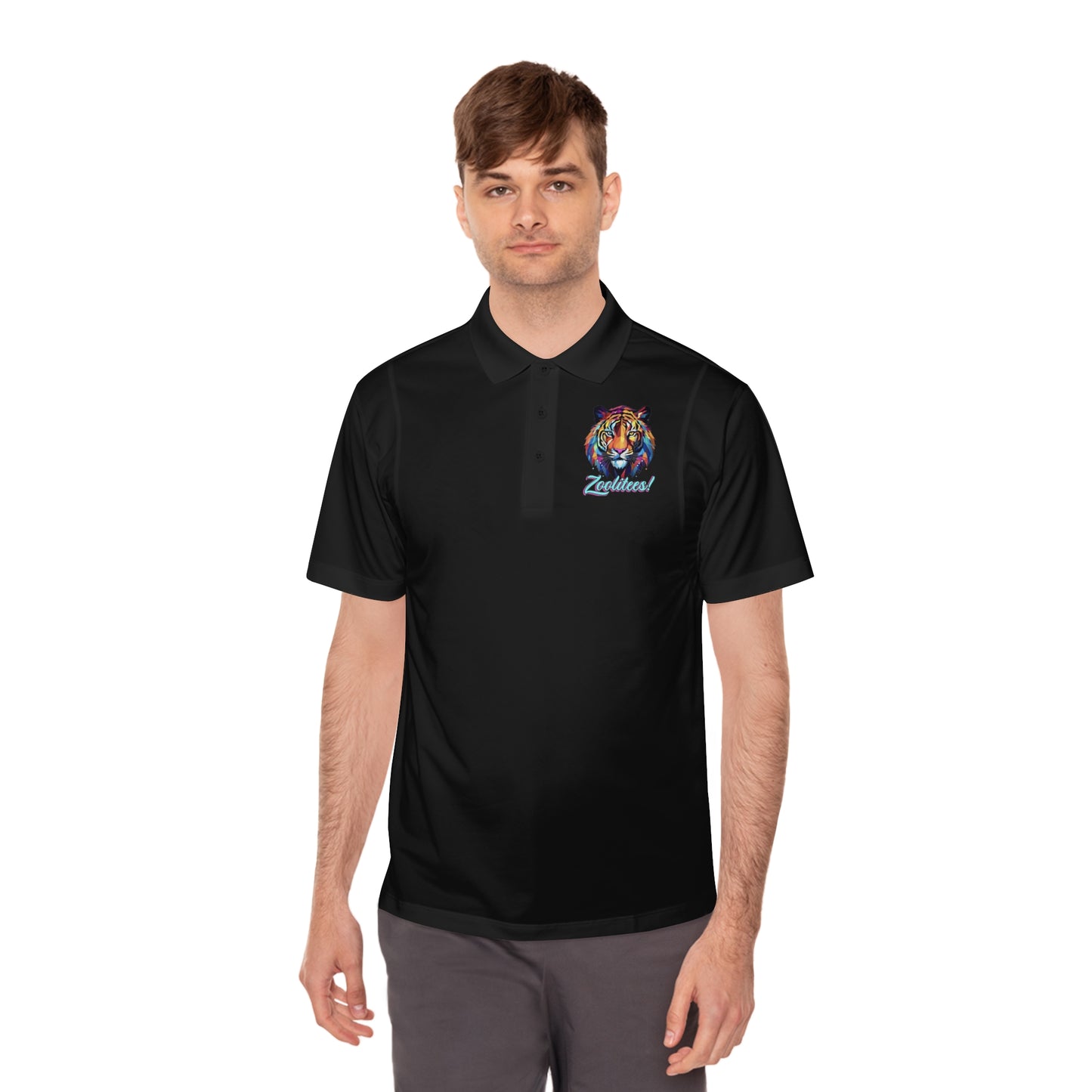 Lion Art Deco Logo Men's Sport Polo Shirt