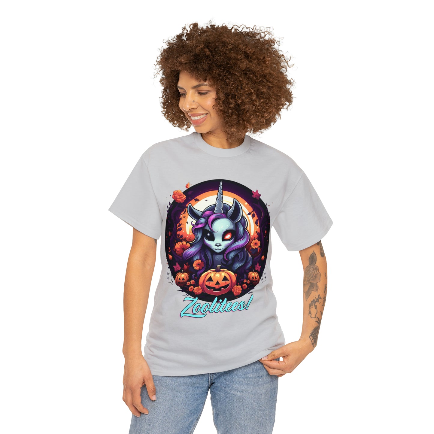 Halloween Unicorn Unisex Heavy Cotton Tee