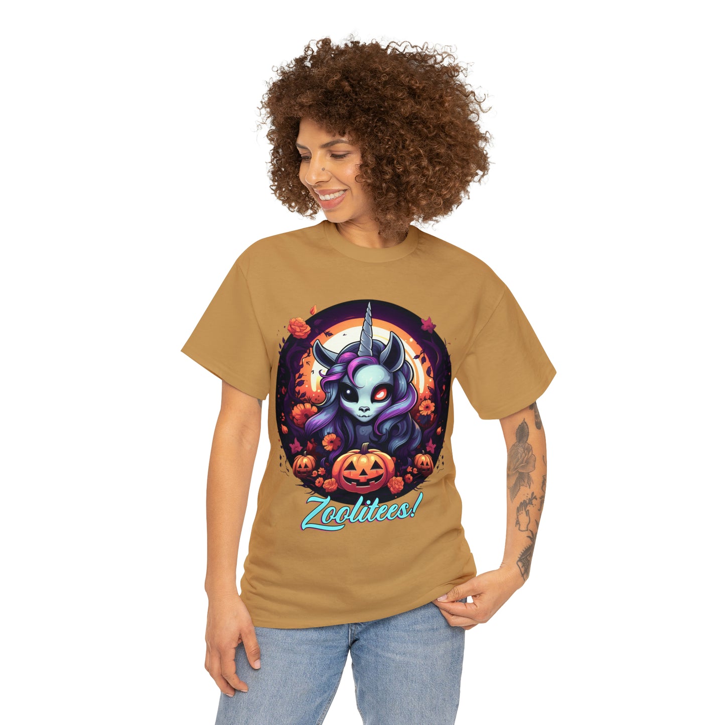 Halloween Unicorn Unisex Heavy Cotton Tee