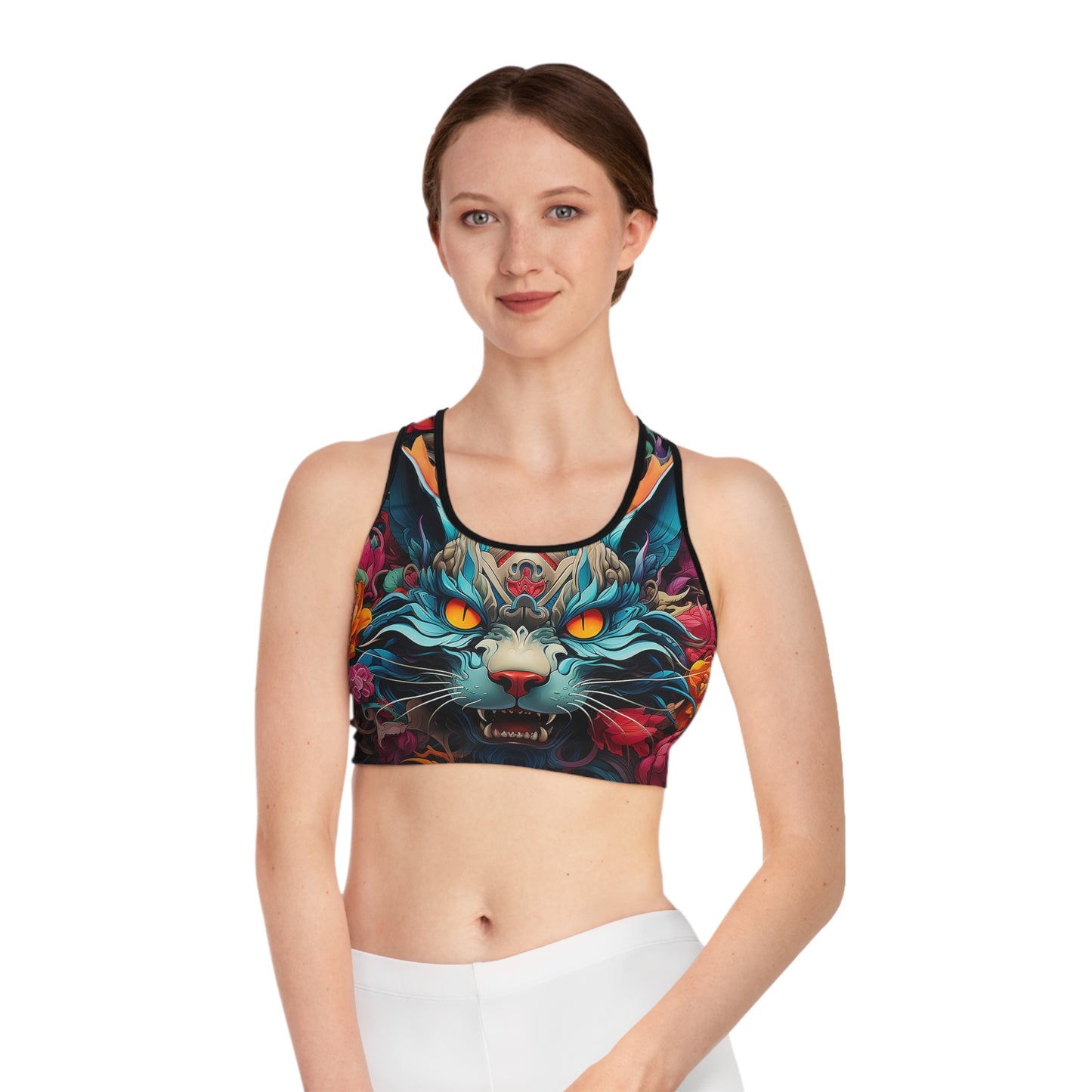 Cat Power Sports Bra (AOP)