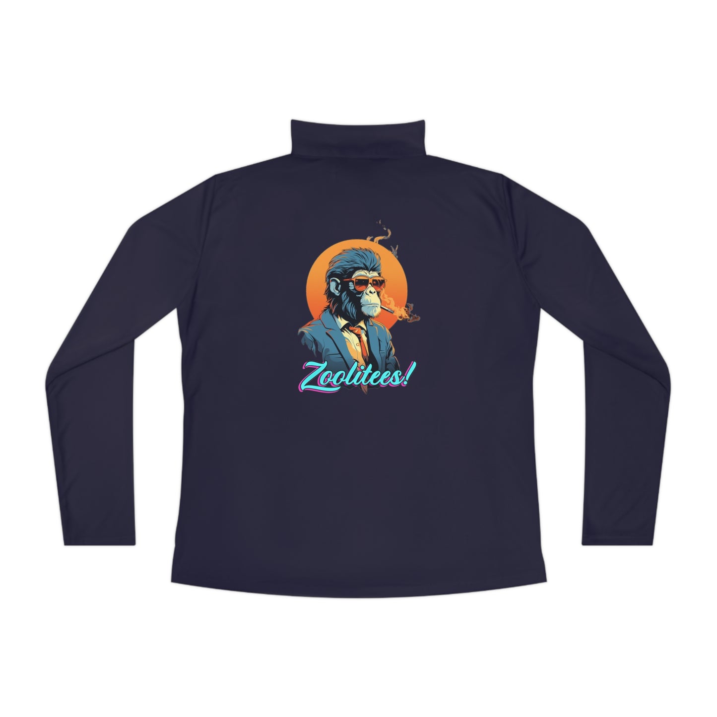 Smoking Monkey Ladies Quarter-Zip Pullover