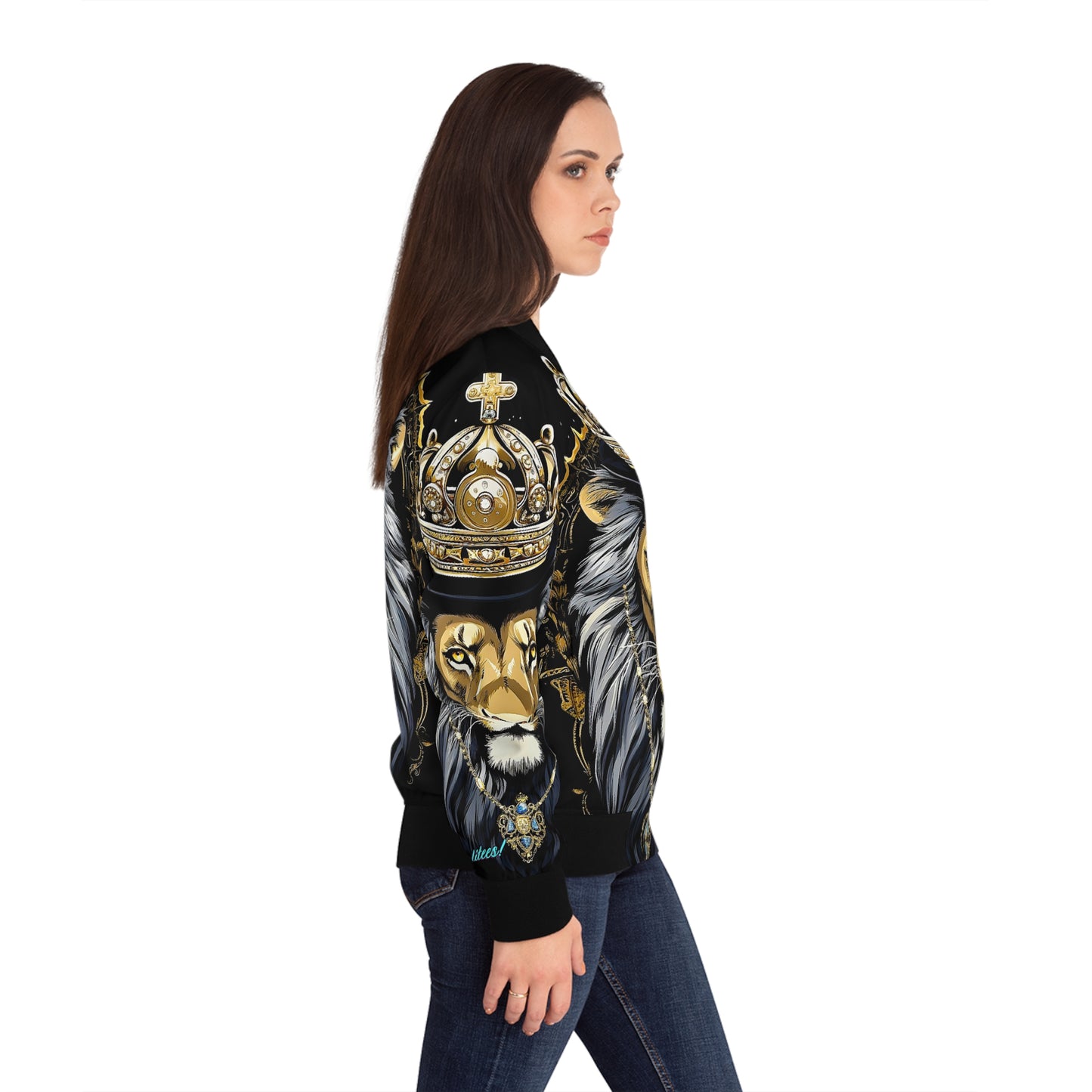 Women's King Lion Bomber Jacket (AOP)