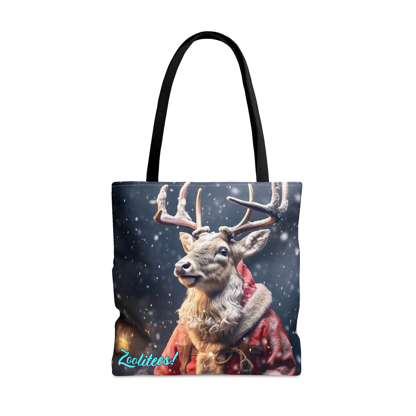 Deer Santa Tote Bag