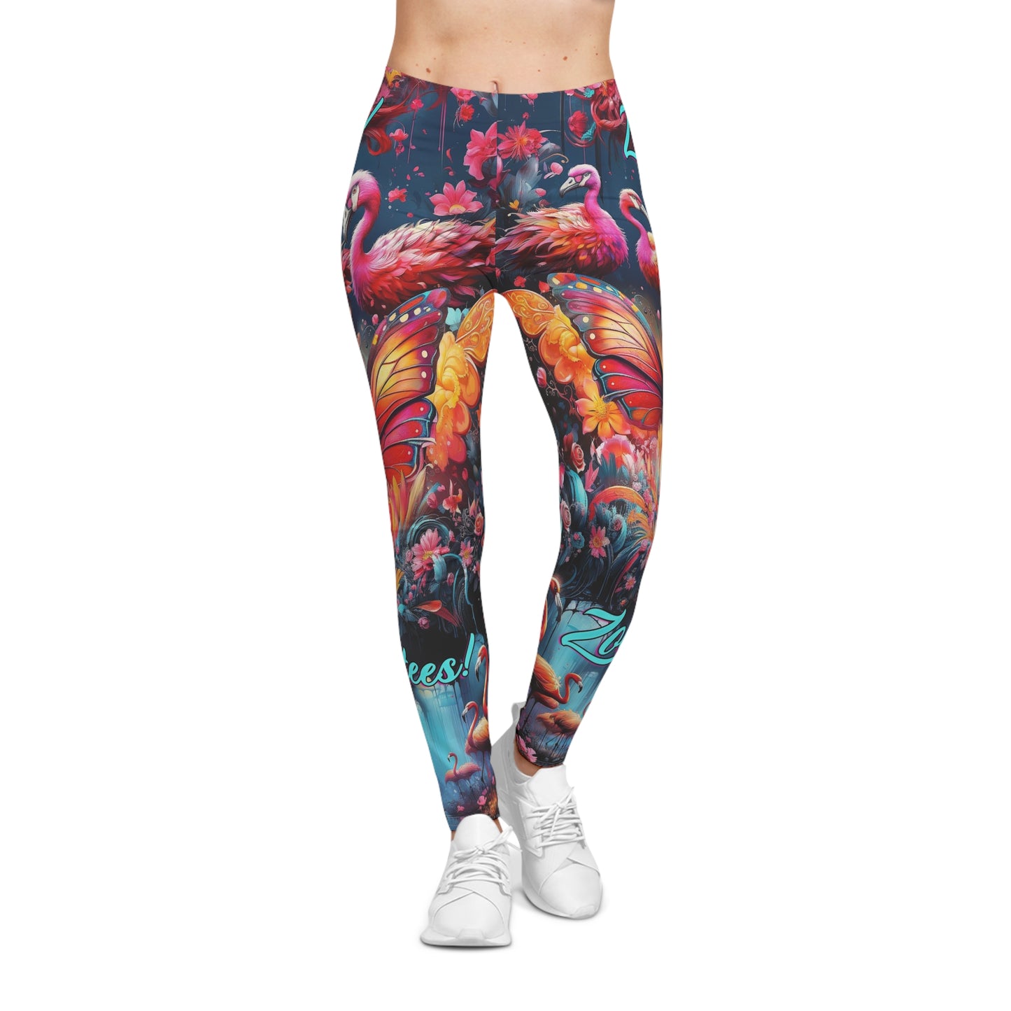 Butterfly Flamingo Women's Casual Leggings