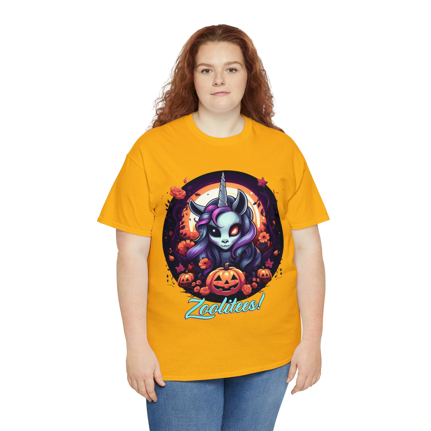 Halloween Unicorn Unisex Heavy Cotton Tee