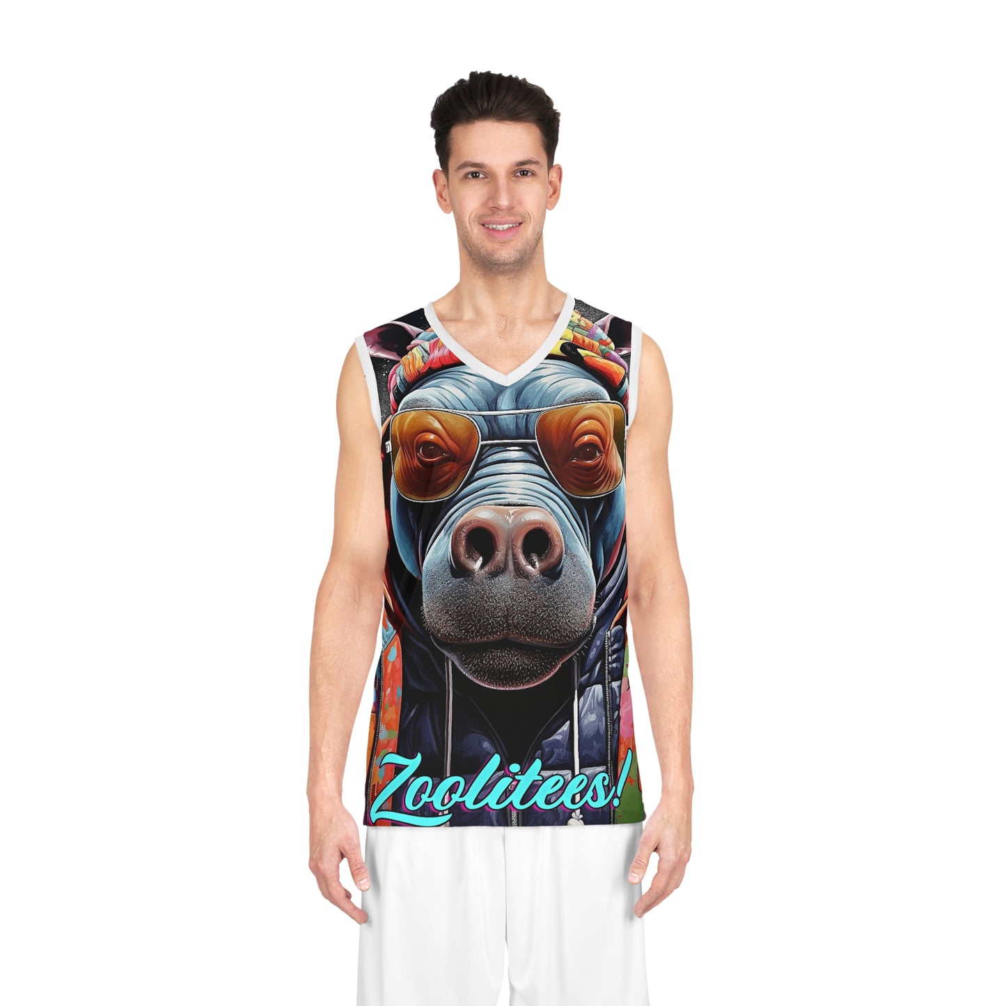 Hip-Hop Hippopotamus 2 Basketball Jersey