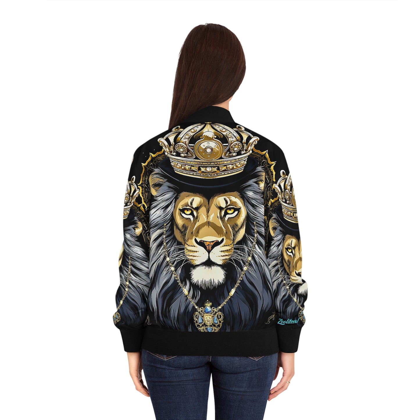 Women's King Lion Bomber Jacket (AOP)