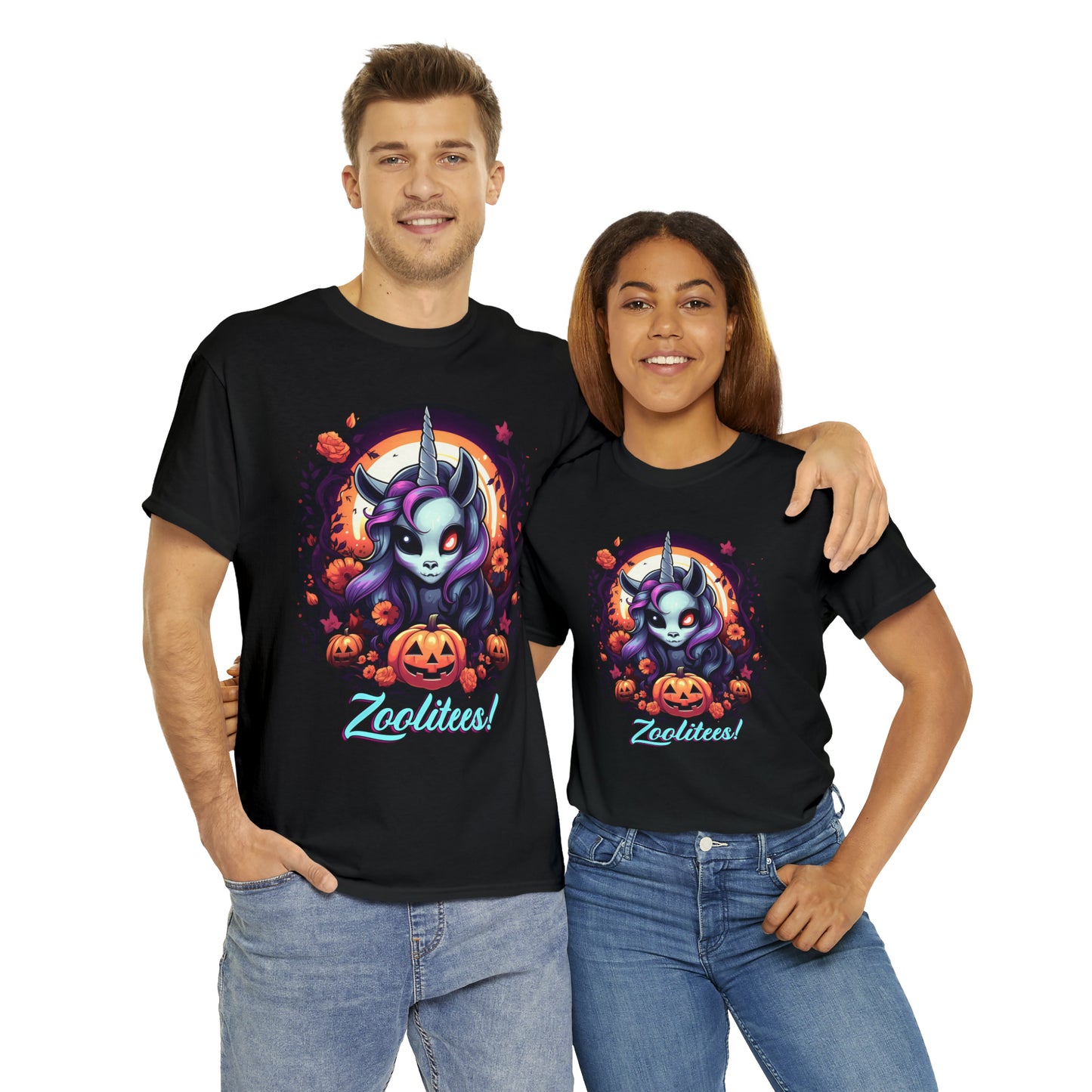 Halloween Unicorn Unisex Heavy Cotton Tee