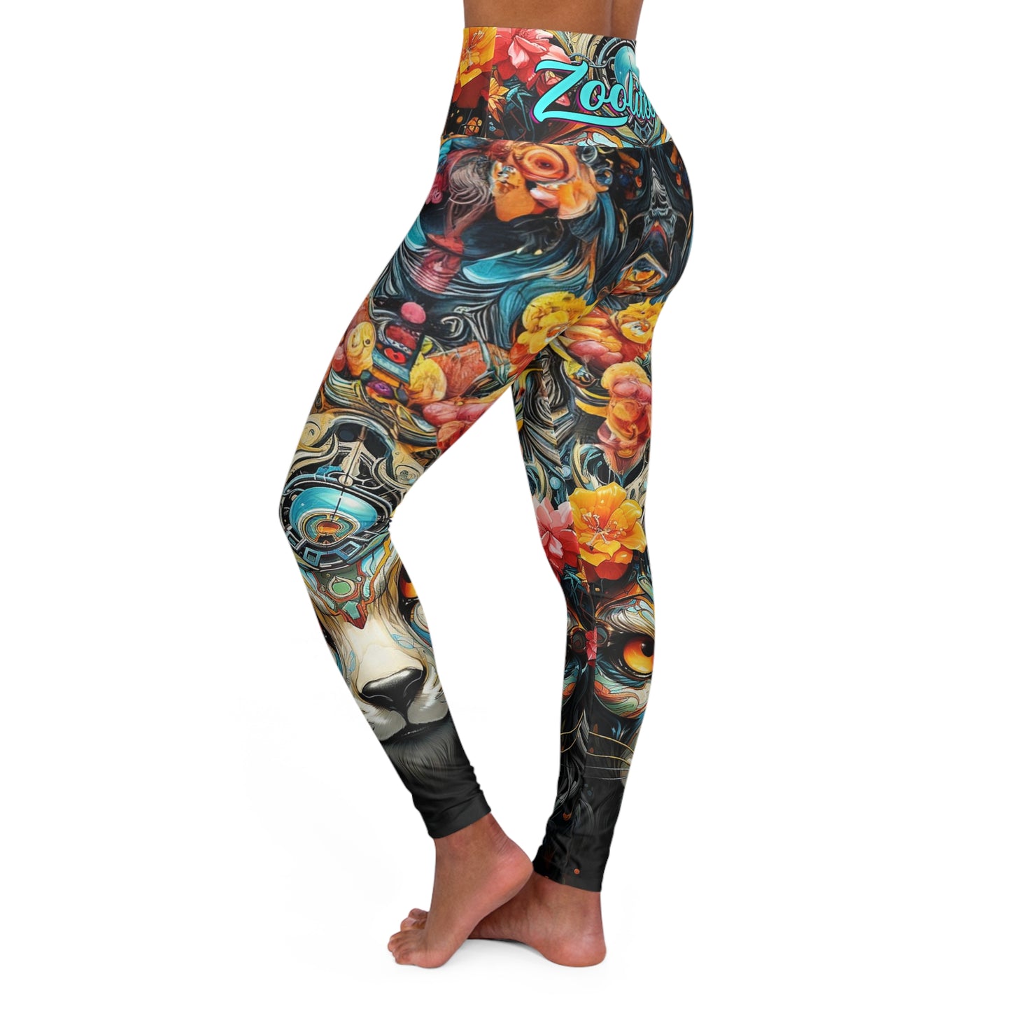 Focused Lion High Waisted Yoga Leggings