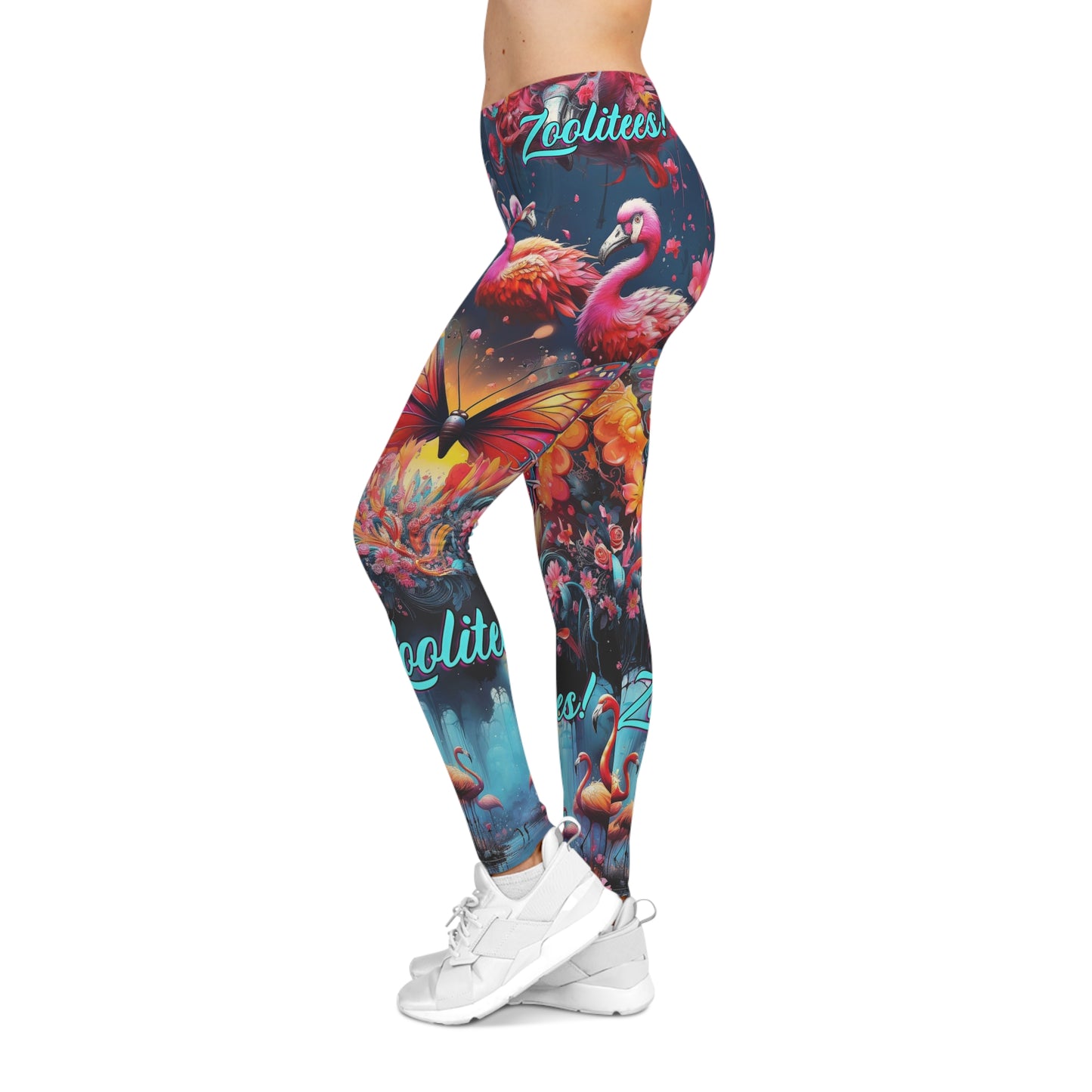 Butterfly Flamingo Women's Casual Leggings