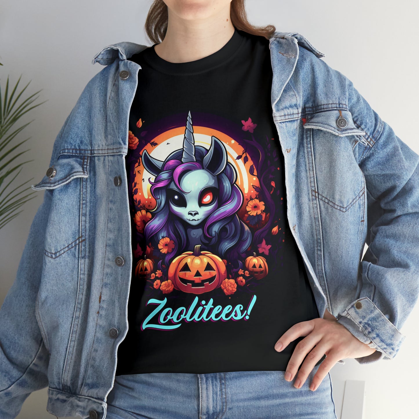 Halloween Unicorn Unisex Heavy Cotton Tee