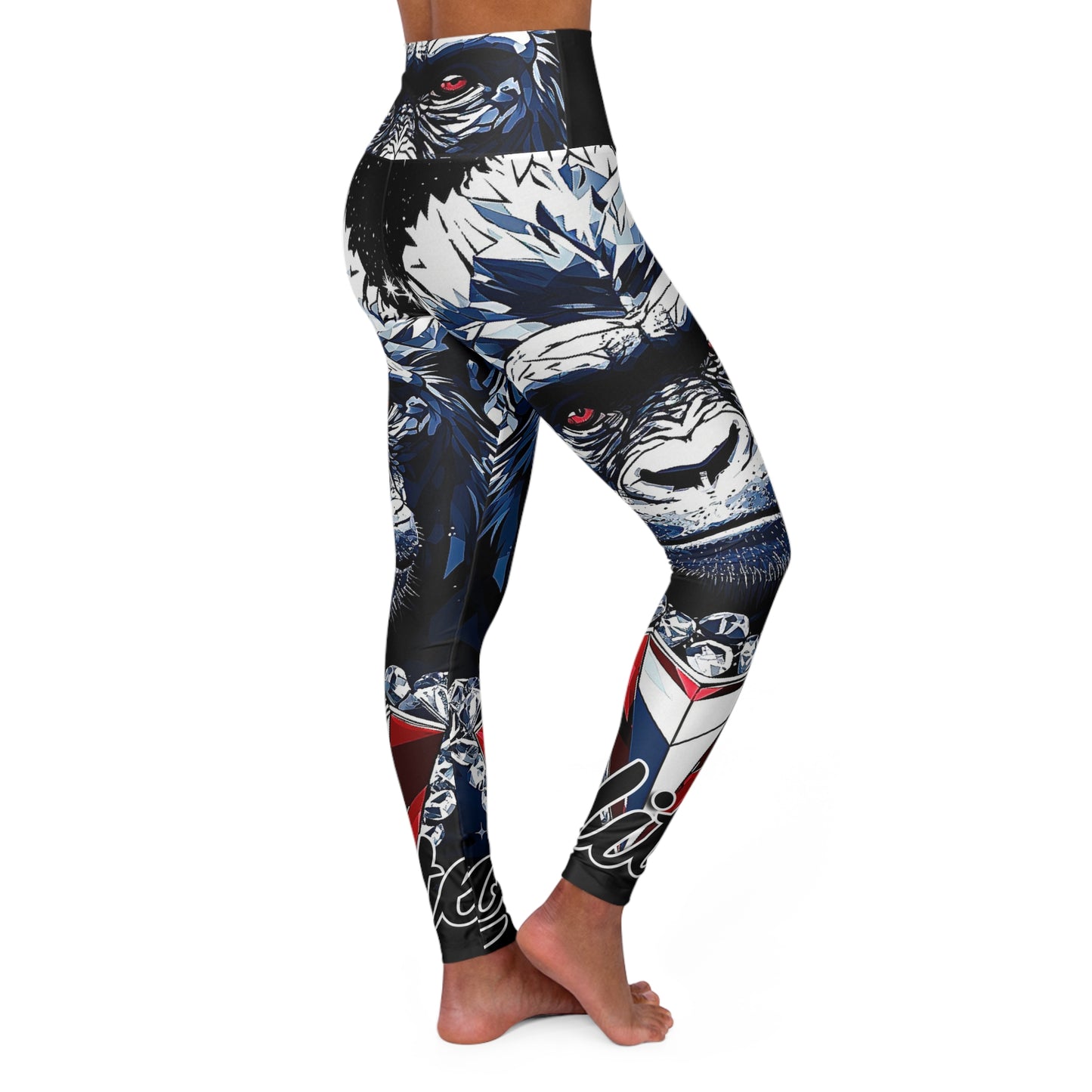 Ethan the Gorilla High Waisted Yoga Leggings