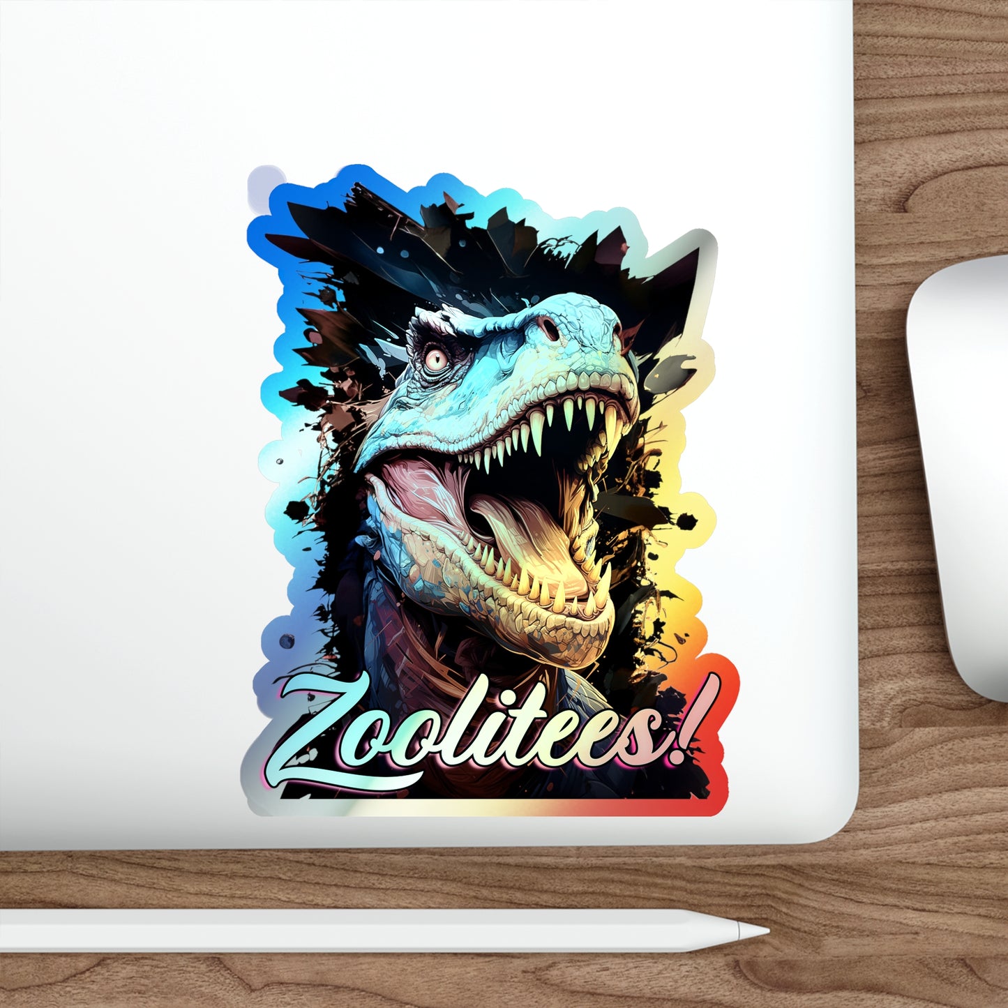 T-Rex Holographic Die-cut Stickers