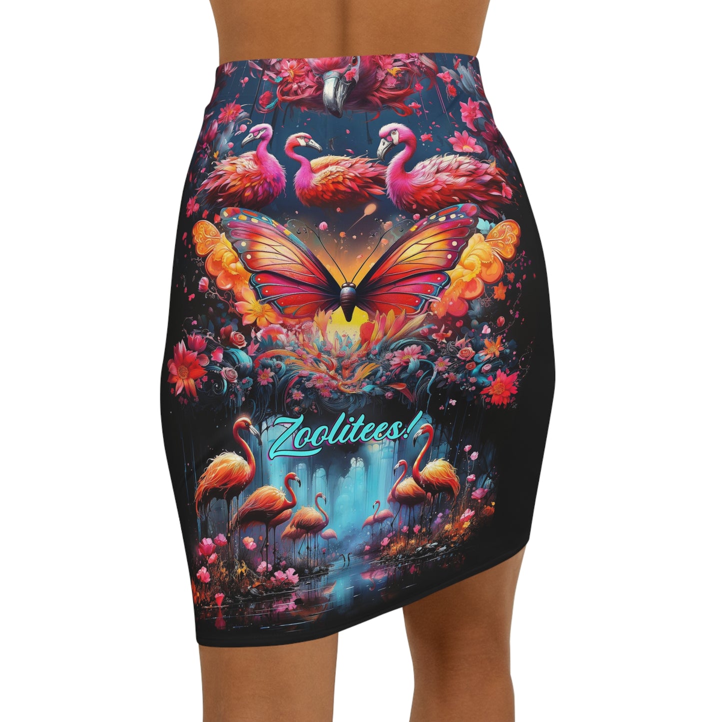 Butterfly Flamingo Women's Mini Skirt