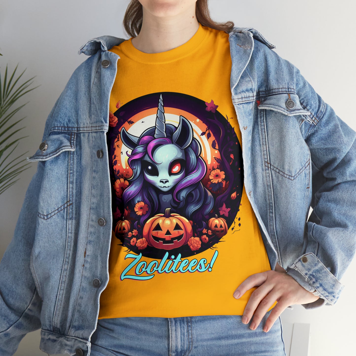 Halloween Unicorn Unisex Heavy Cotton Tee