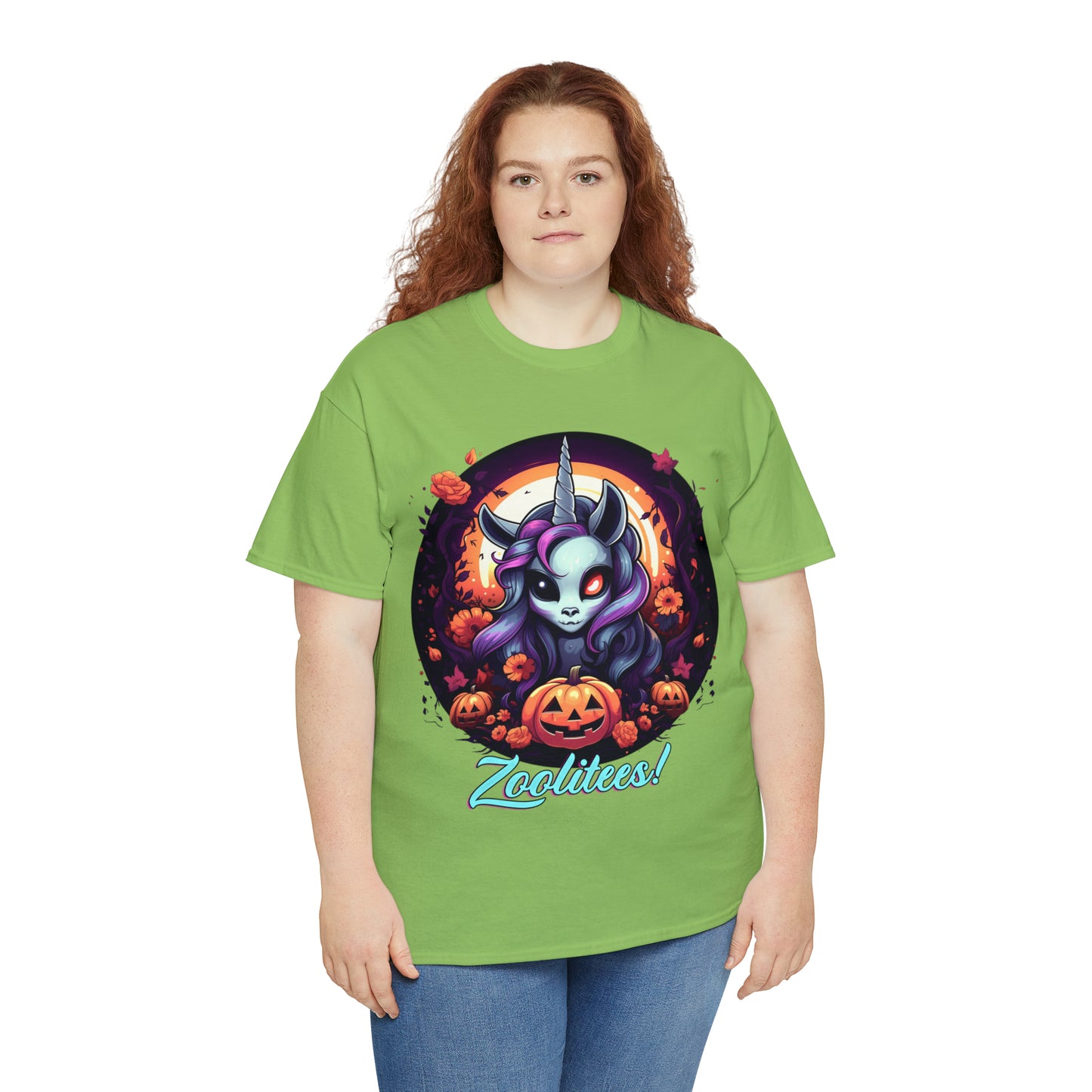 Halloween Unicorn Unisex Heavy Cotton Tee