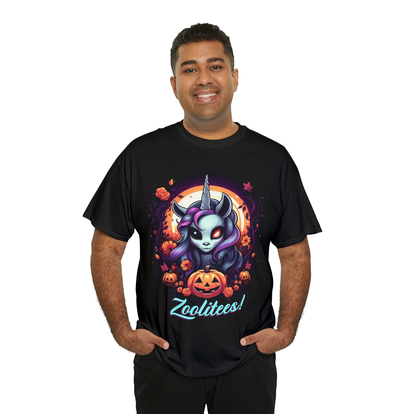 Halloween Unicorn Unisex Heavy Cotton Tee