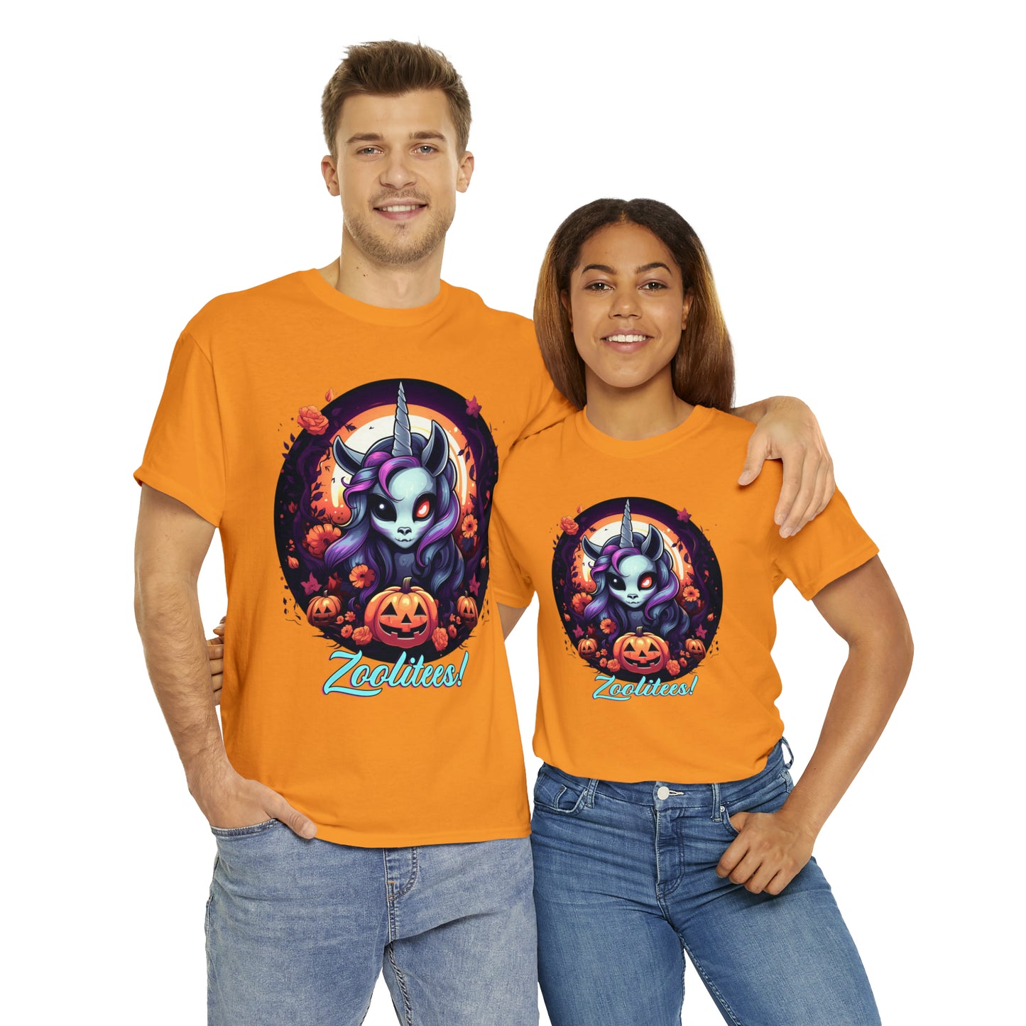 Halloween Unicorn Unisex Heavy Cotton Tee