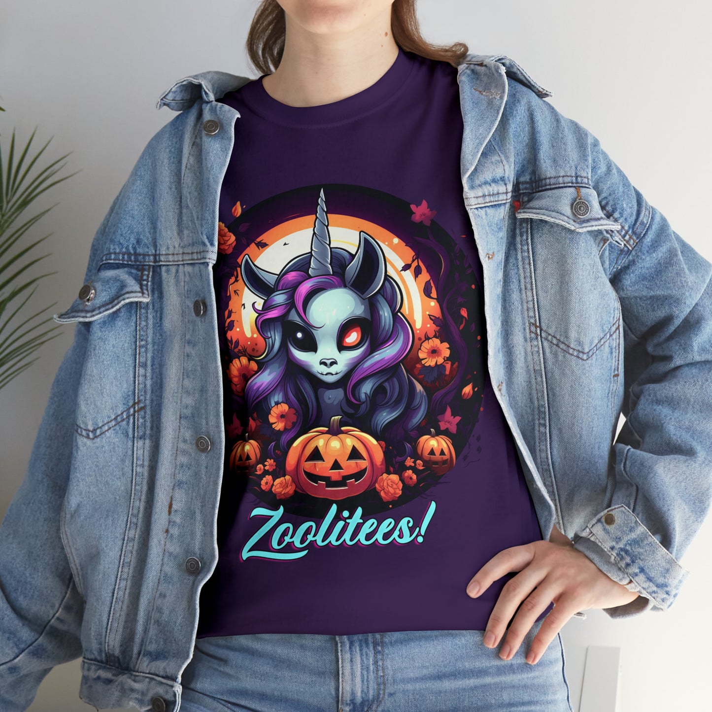 Halloween Unicorn Unisex Heavy Cotton Tee