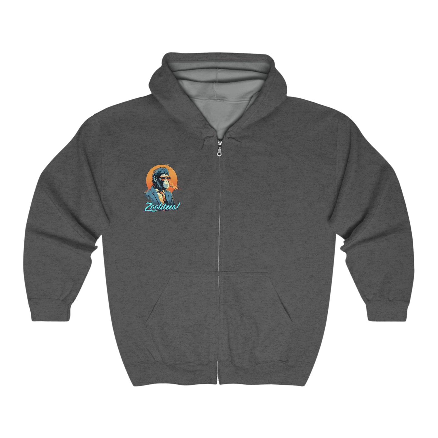 Smokin' Monkey Unisex Heavy Blend™ Full Zip Hooded Sweatshirt