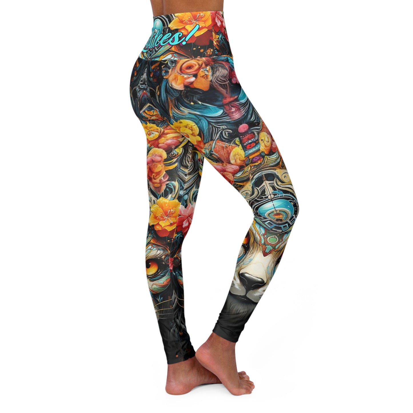 Focused Lion High Waisted Yoga Leggings