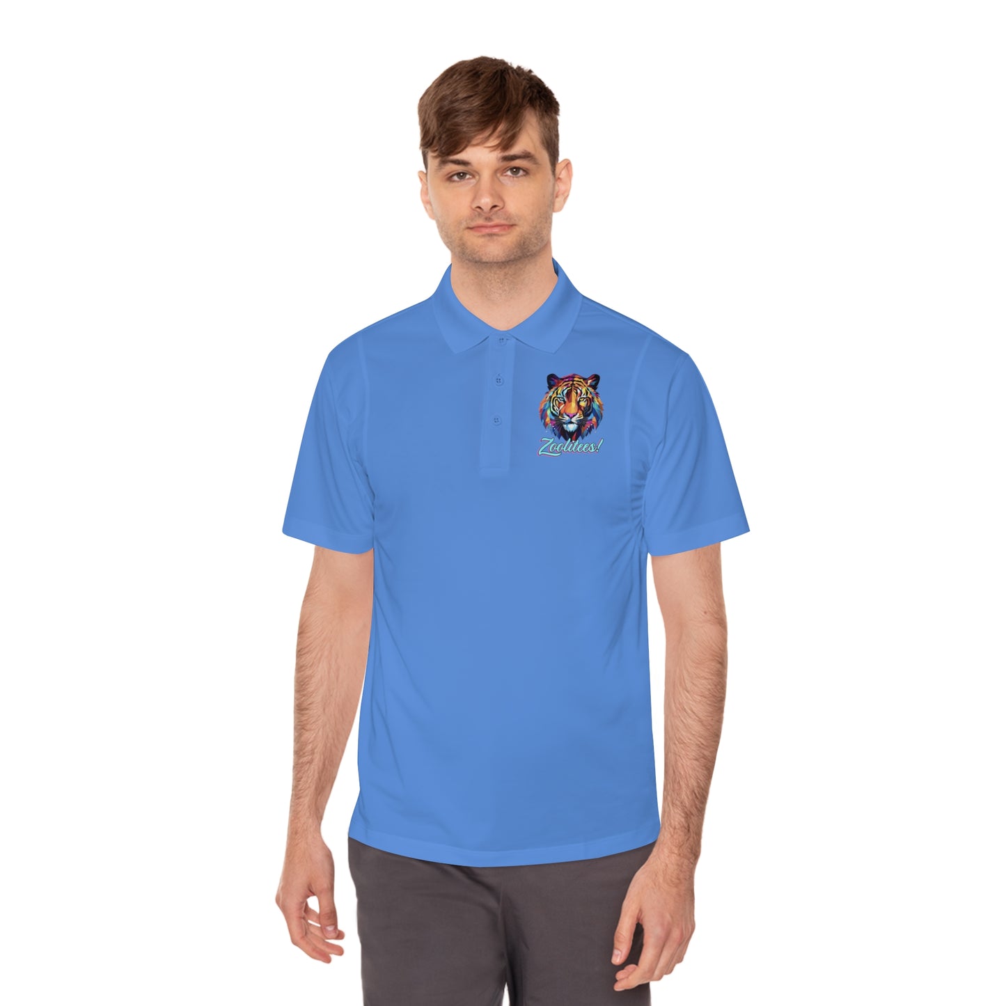 Lion Art Deco Logo Men's Sport Polo Shirt