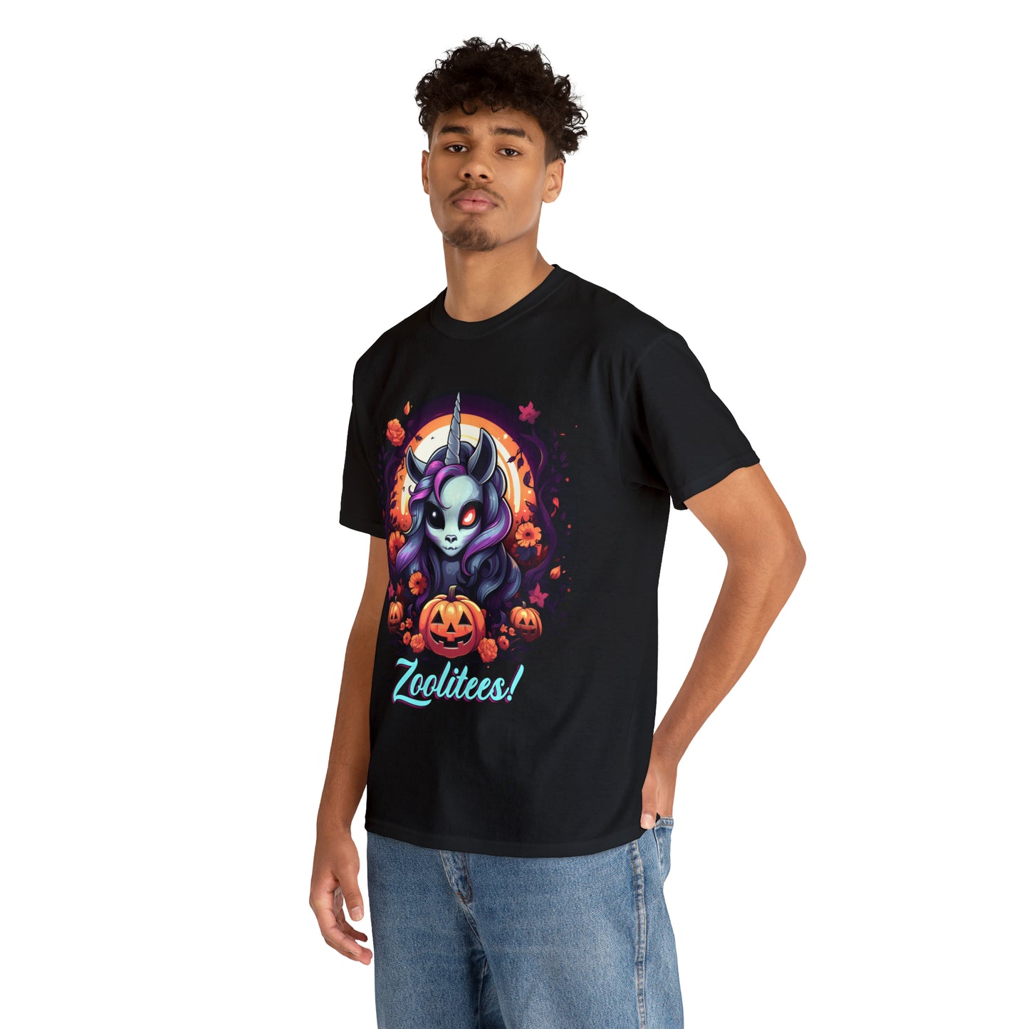 Halloween Unicorn Unisex Heavy Cotton Tee