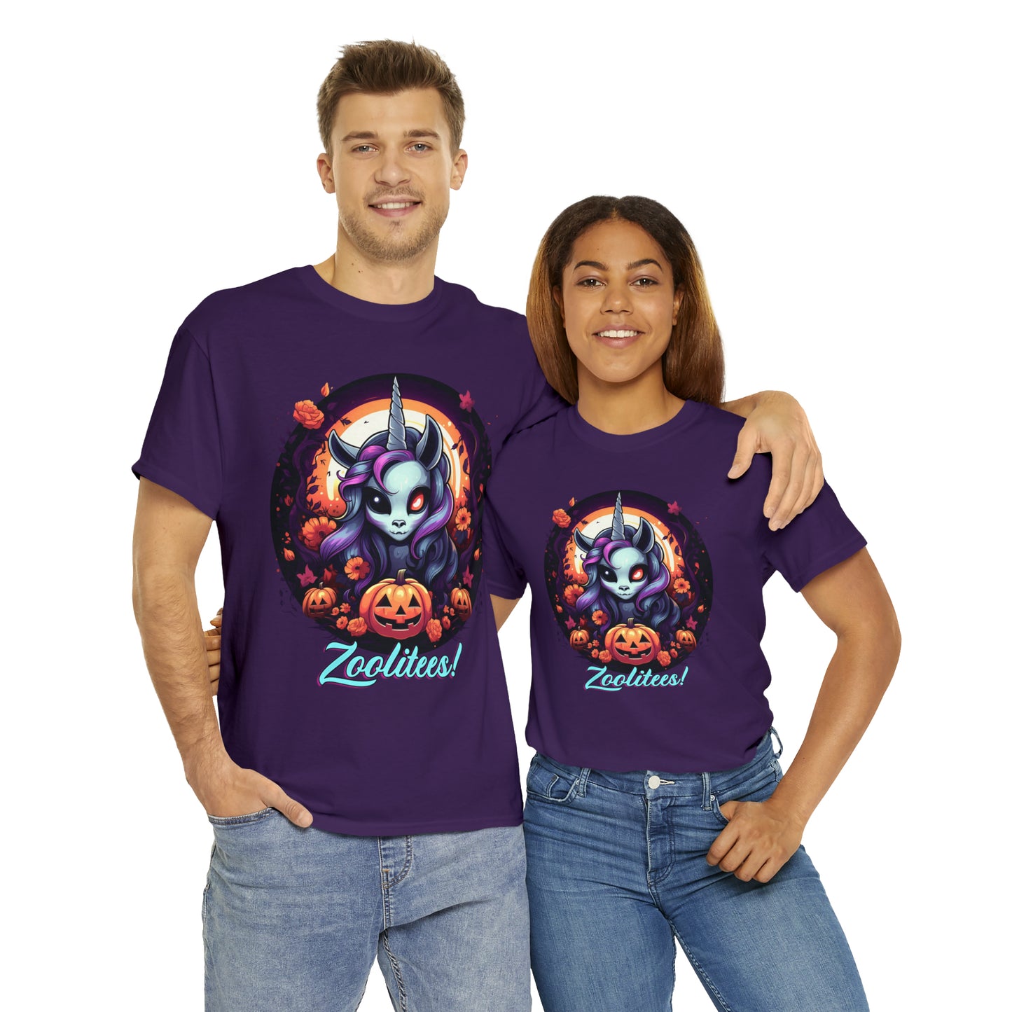 Halloween Unicorn Unisex Heavy Cotton Tee