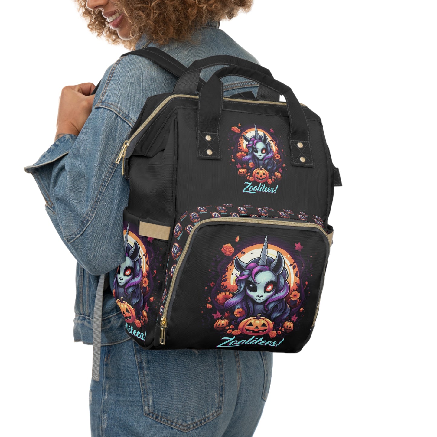 Halloween Unicorn Multifunctional Diaper Backpack