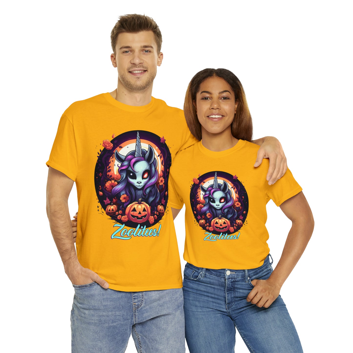 Halloween Unicorn Unisex Heavy Cotton Tee