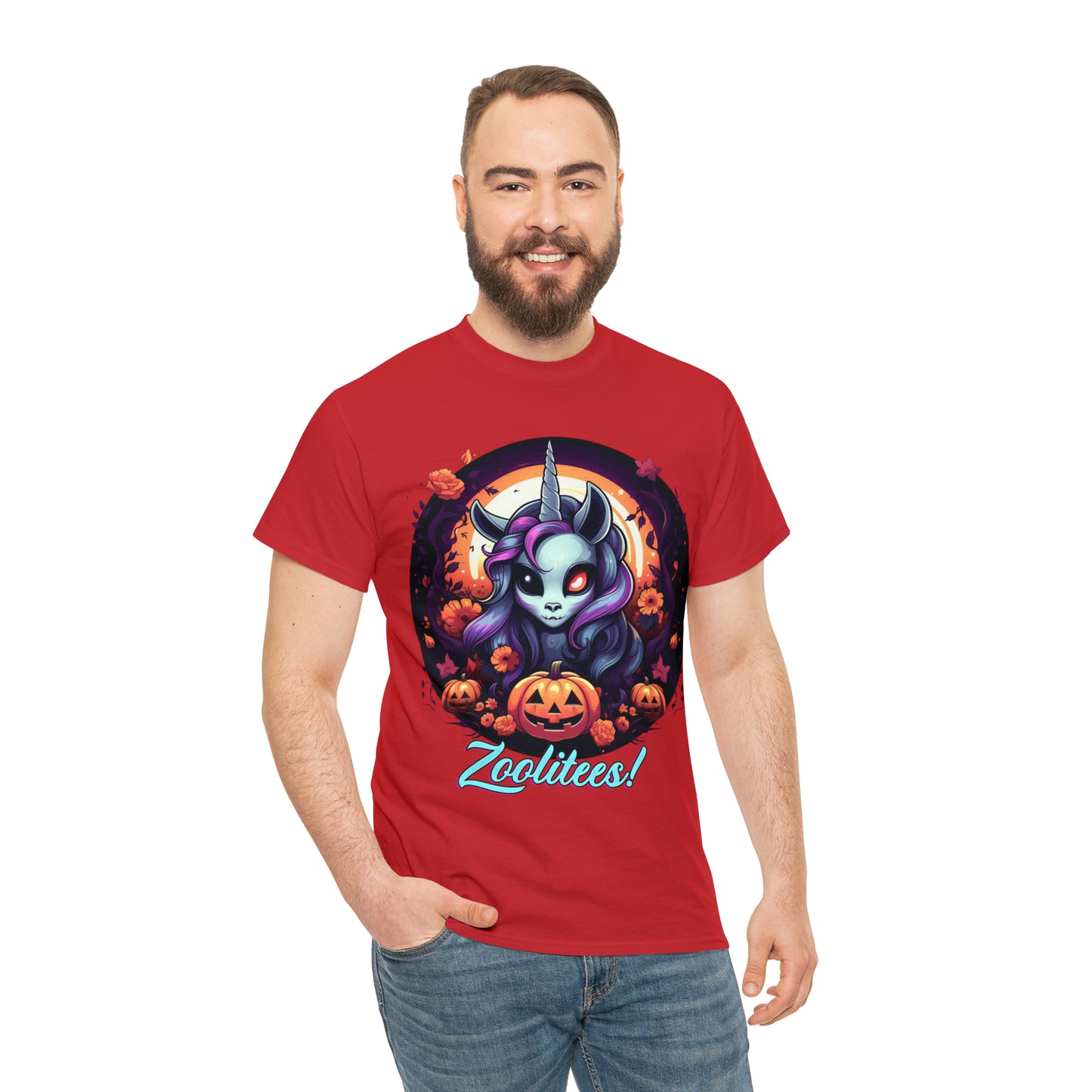 Halloween Unicorn Unisex Heavy Cotton Tee