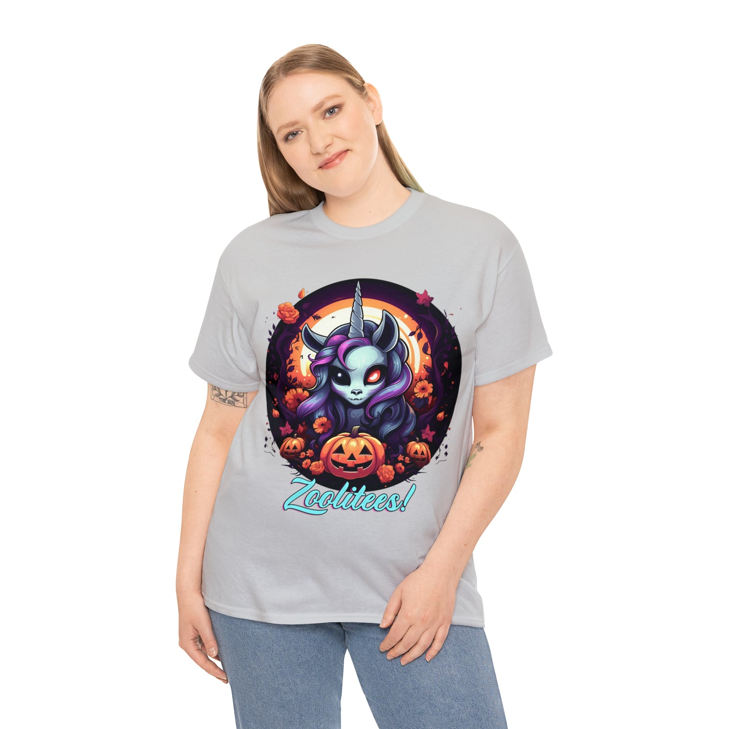 Halloween Unicorn Unisex Heavy Cotton Tee