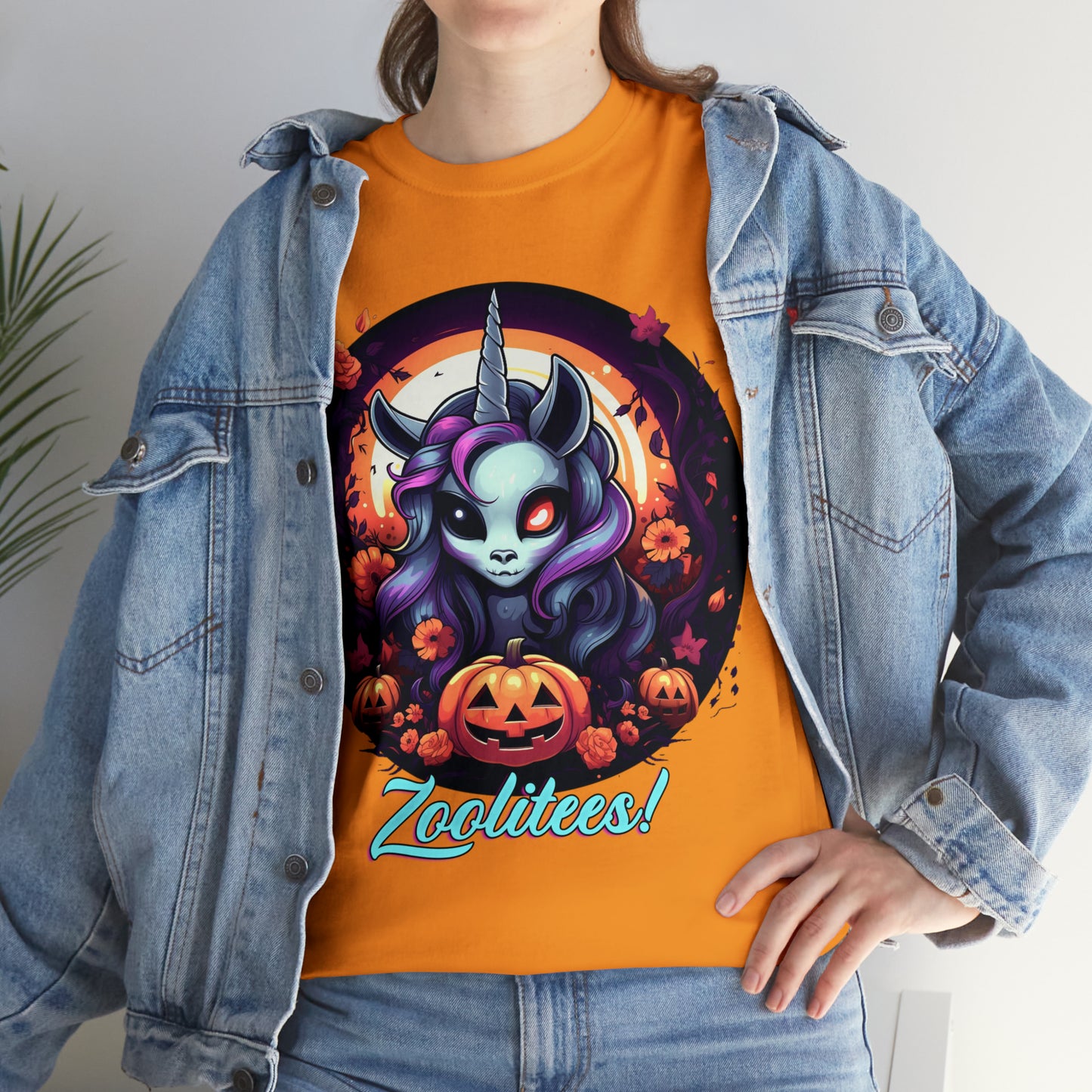 Halloween Unicorn Unisex Heavy Cotton Tee