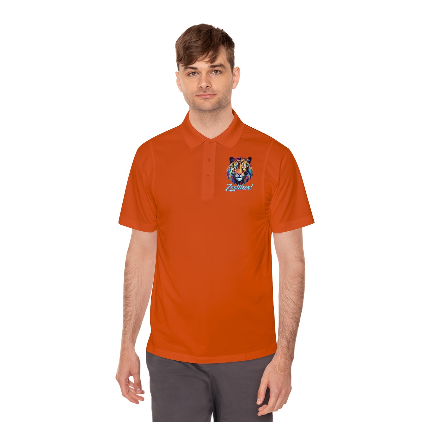 Lion Art Deco Logo Men's Sport Polo Shirt