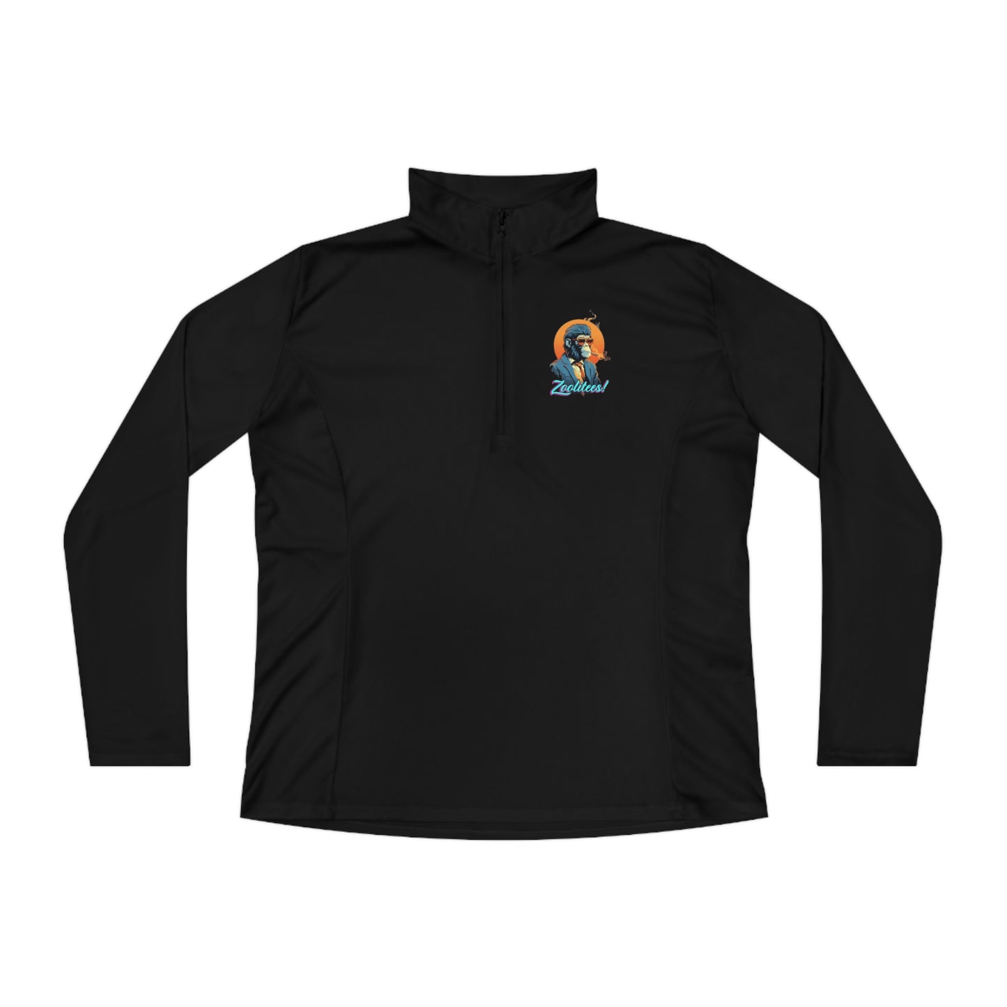 Smoking Monkey Ladies Quarter-Zip Pullover