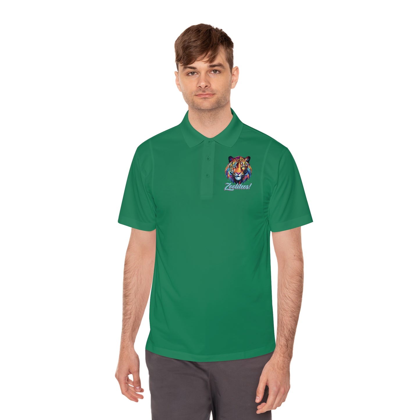 Lion Art Deco Logo Men's Sport Polo Shirt