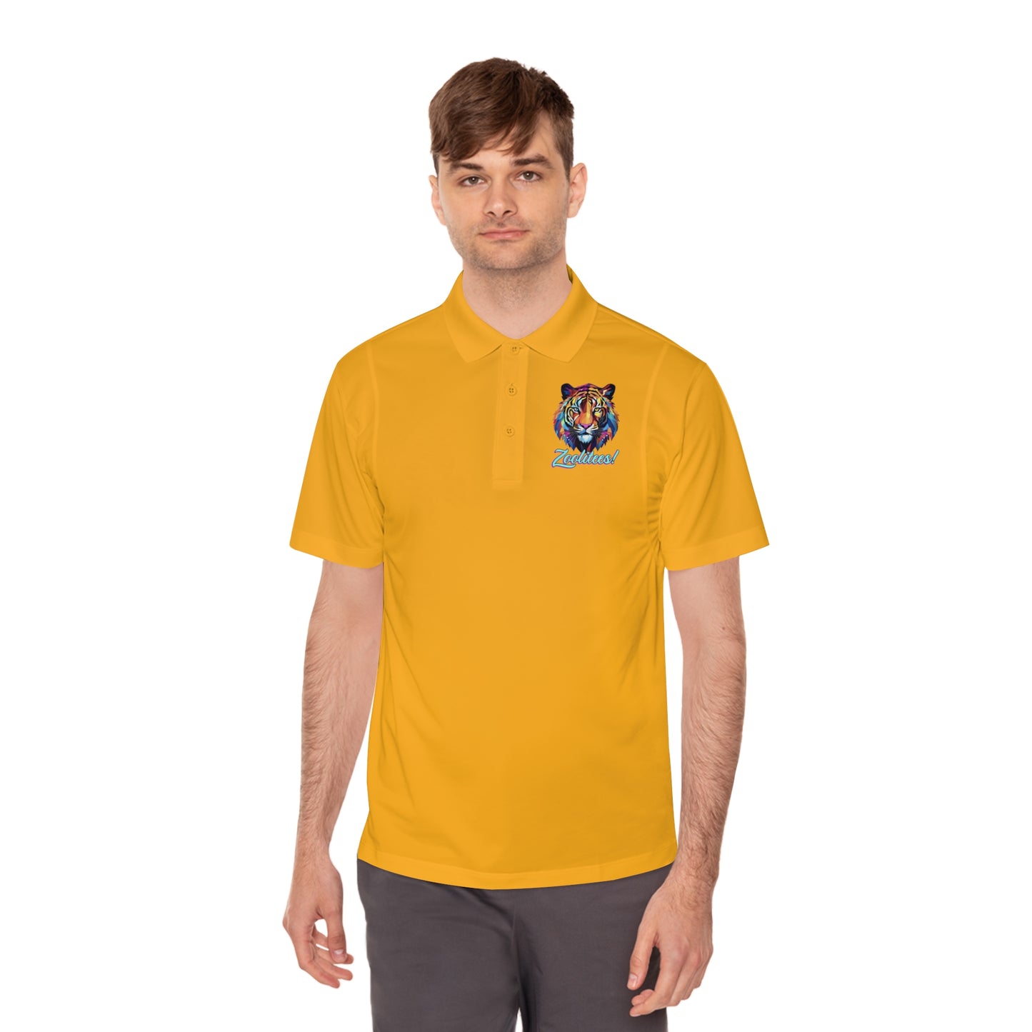 Lion Art Deco Logo Men's Sport Polo Shirt