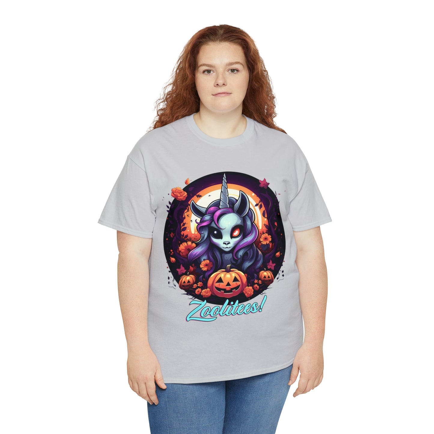 Halloween Unicorn Unisex Heavy Cotton Tee