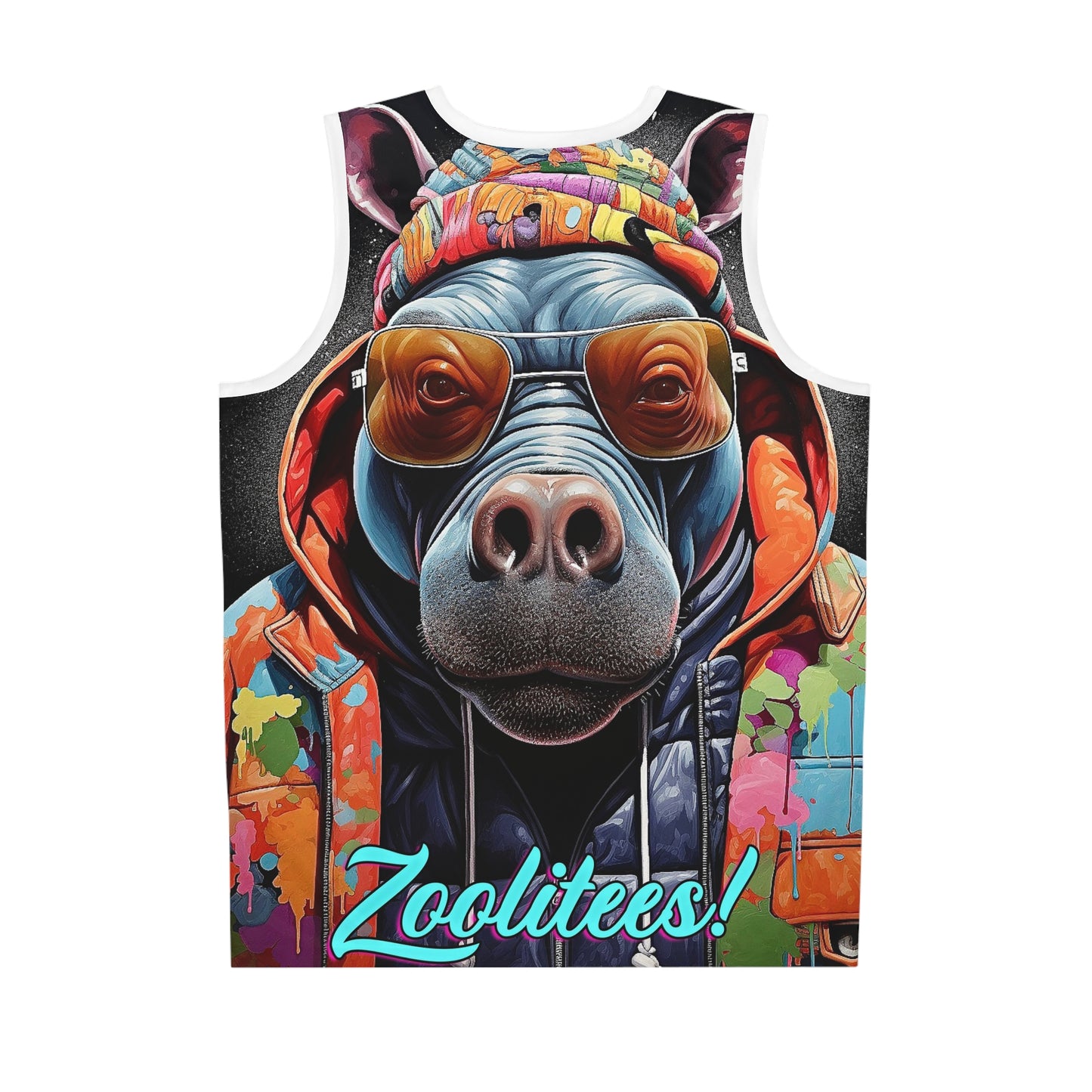 Hip-Hop Hippopotamus 2 Basketball Jersey