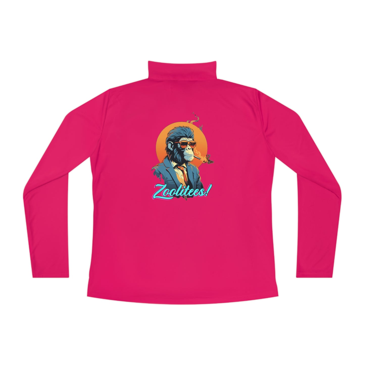 Smoking Monkey Ladies Quarter-Zip Pullover