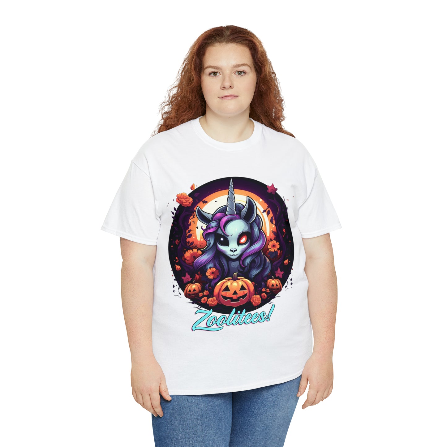 Halloween Unicorn Unisex Heavy Cotton Tee