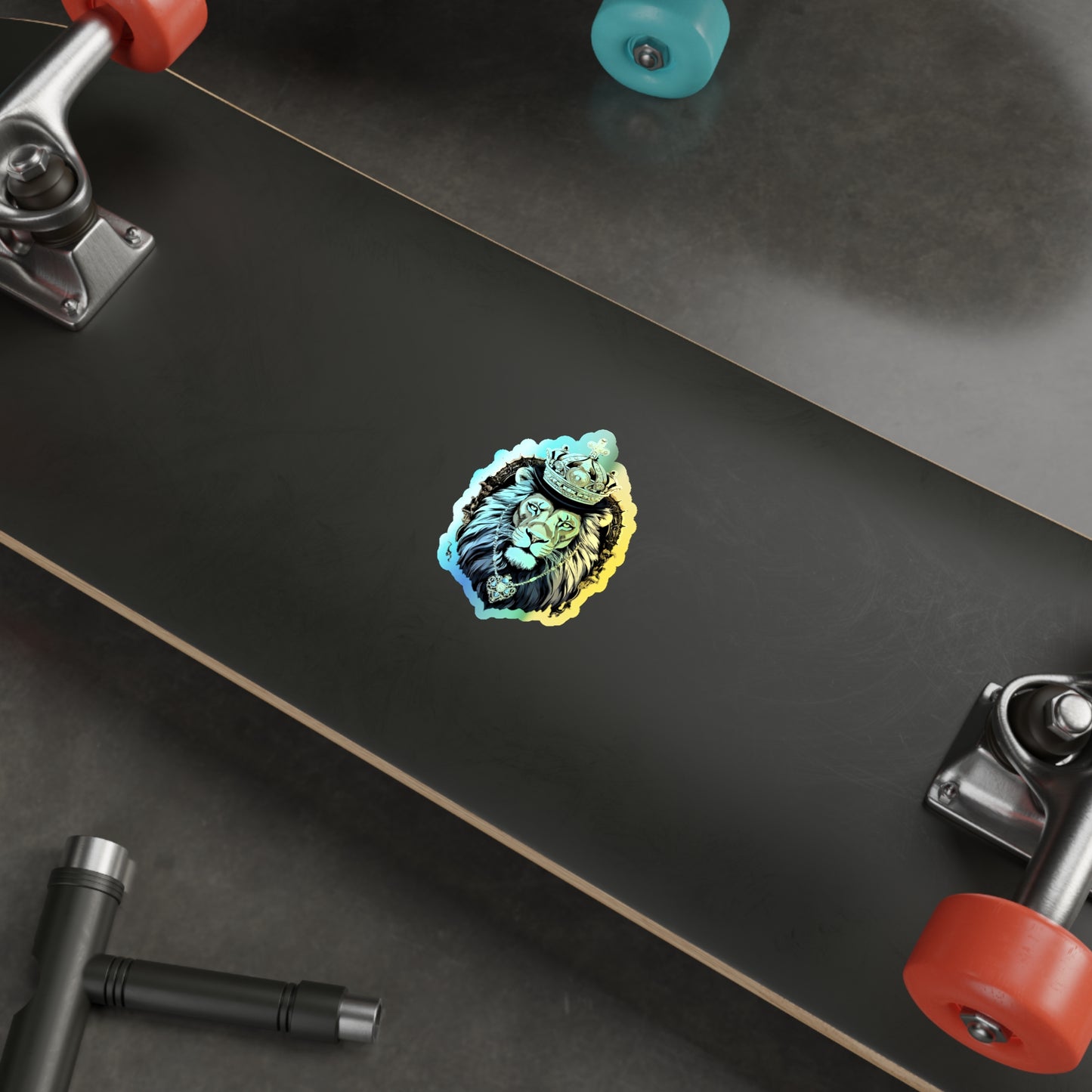 King Lion Holographic Die-cut Stickers