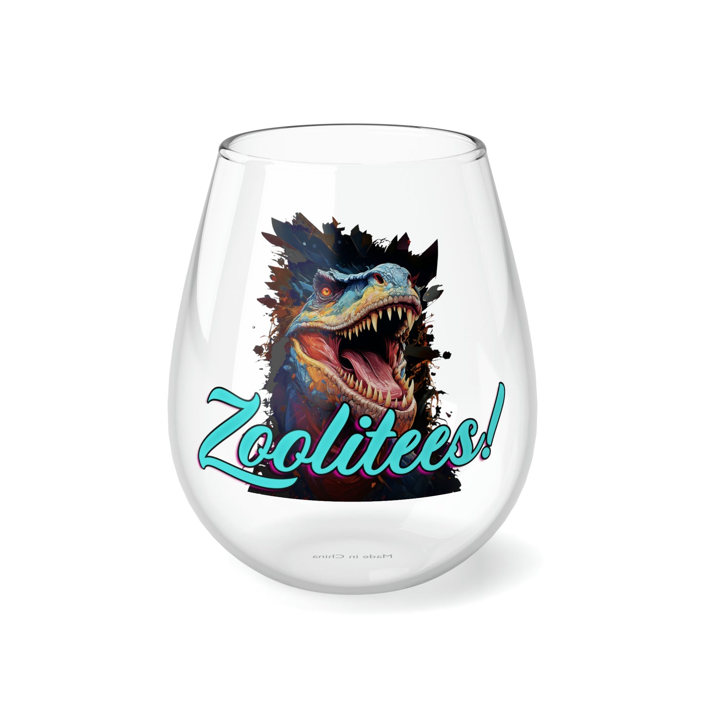 T-Rex Stemless Wine Glass, 11.75oz