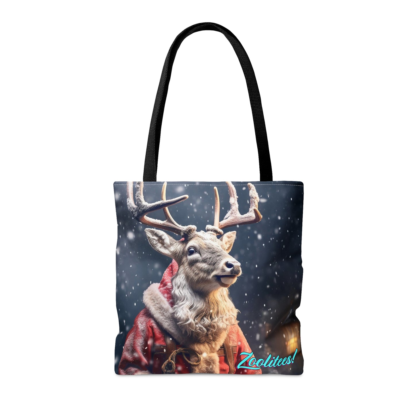 Deer Santa Tote Bag