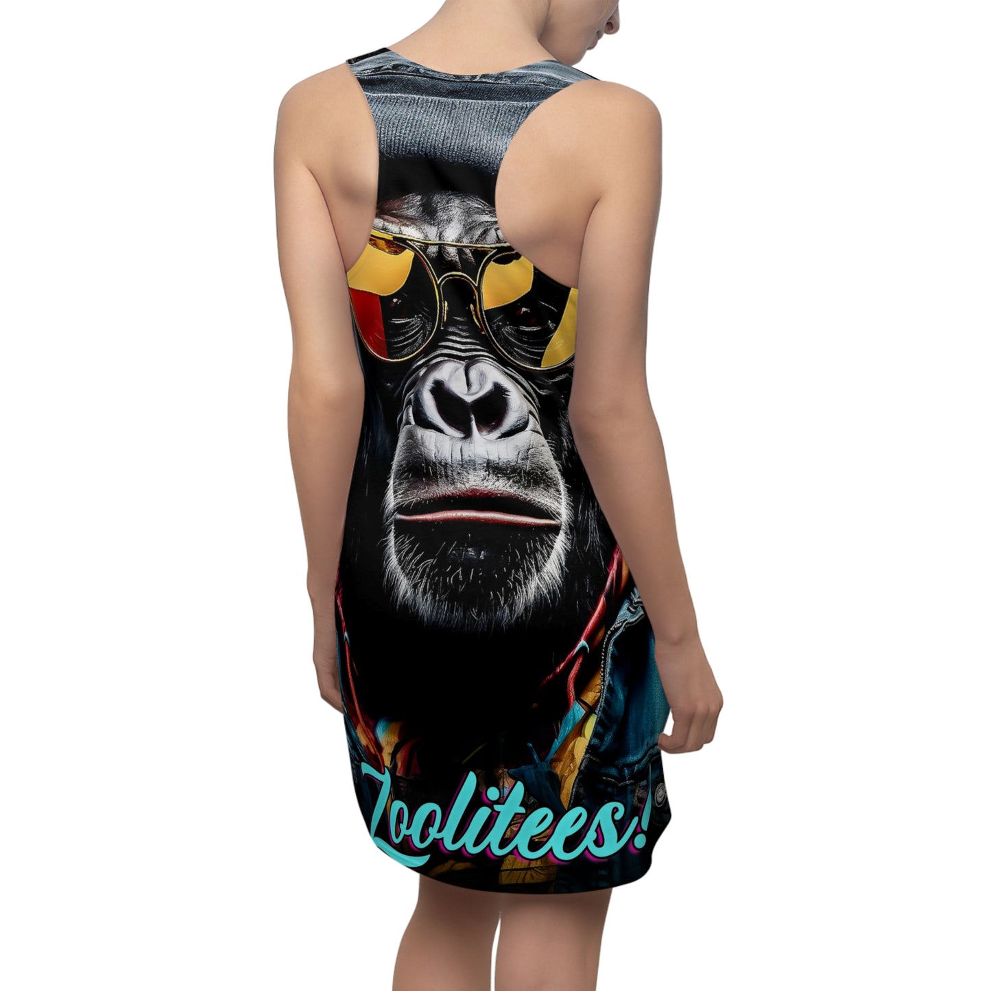 Aviator Monkey Women's Cut & Sew Racerback Dress