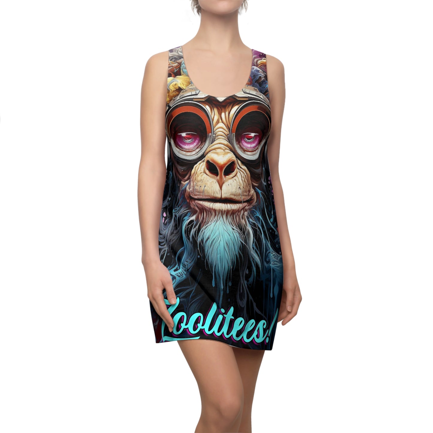 Mystic Monkey Women's Cut & Sew Racerback Dress (AOP)