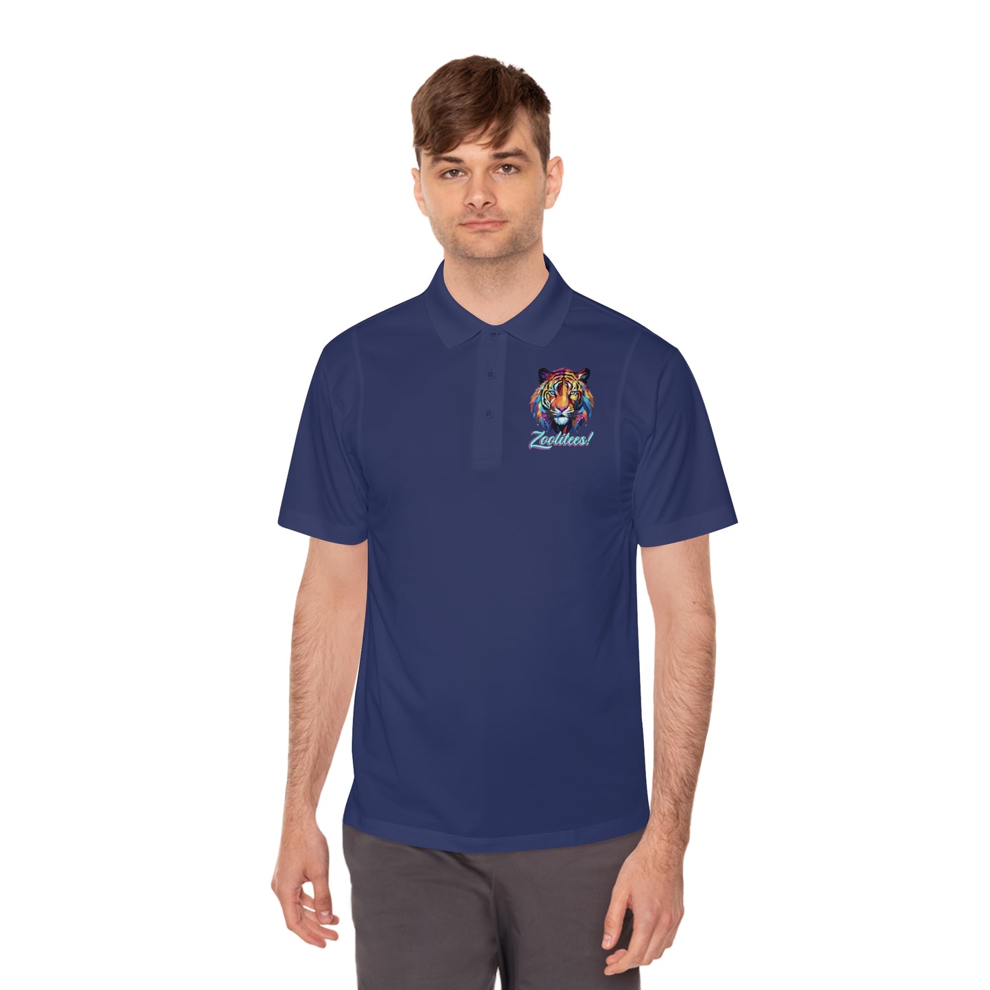 Lion Art Deco Logo Men's Sport Polo Shirt